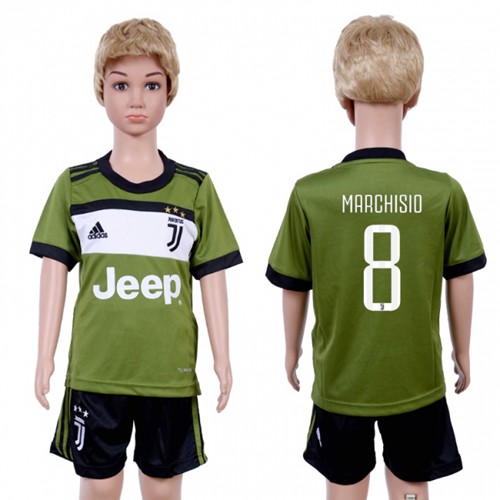 Juventus #8 Marchisio Sec Away Kid Soccer Club Jersey